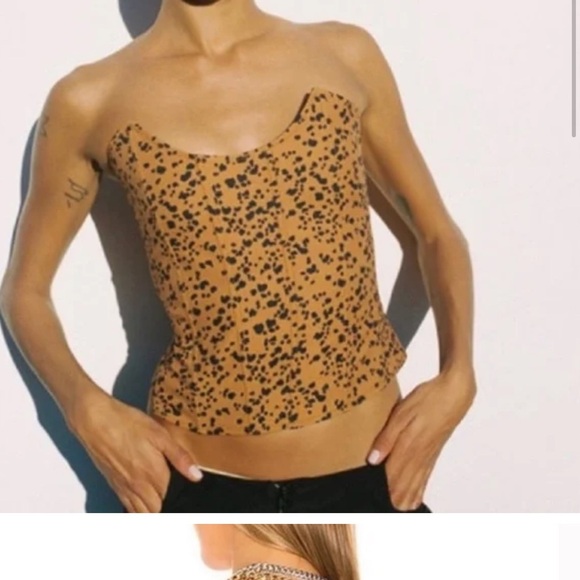 Miaou Strapless Leia Corset Top in Cheetah - Picture 5 of 7